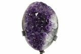 Sparkling Amethyst Geode With Metal Stand - Uruguay #342694-1